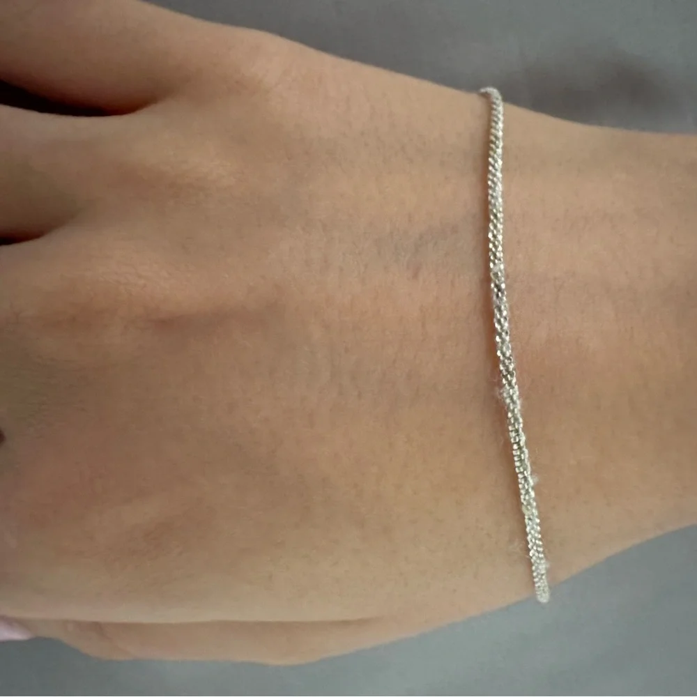 925 sterling Silver Twisted Rope Bracelet - Minimalist Women’s Jewelry